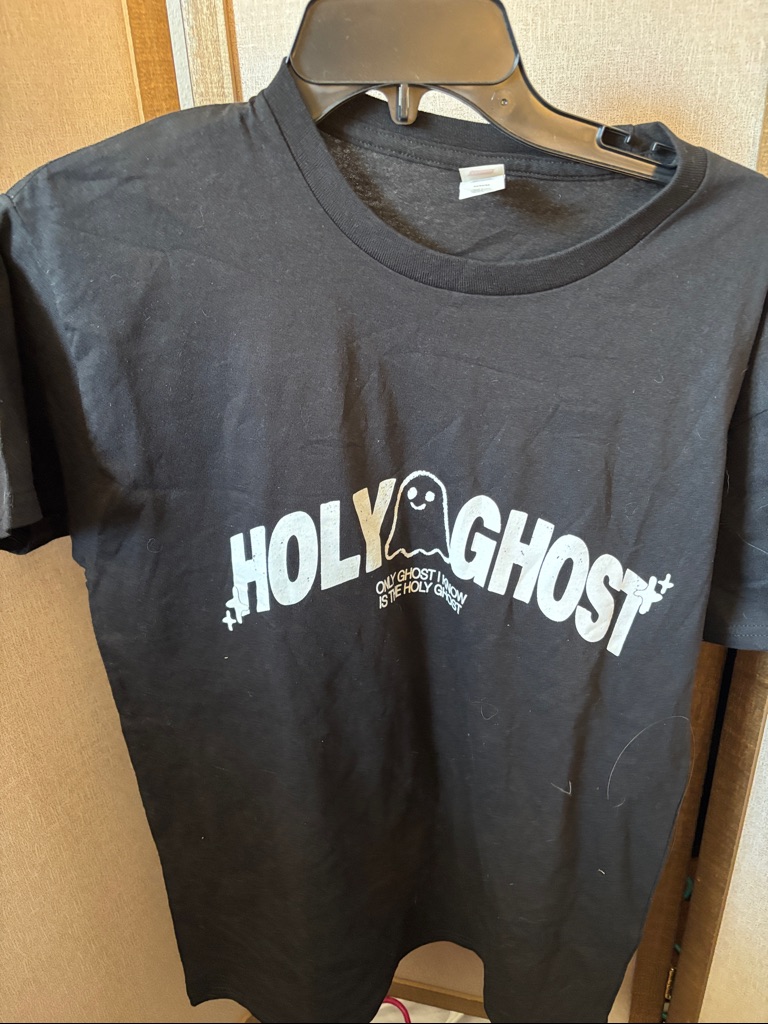 Holy Ghost Black Graphic Tee Medium